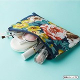 外单出口日本潮牌缤纷花卉棉布女式手拿包化妆包零钱包收纳包