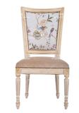 法式美式实木雕花餐椅别墅奢华餐椅布艺餐椅新古典实木雕花餐椅