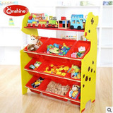 新品木制卡通小鹿超大儿童玩具收纳架幼儿园宝宝书架整理架储物柜