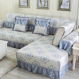 四季细亚麻欧式布艺沙发垫真皮防滑客厅实木坐垫夏季组合沙发套巾