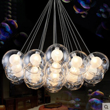 创意个性LED玻璃球餐厅吊灯 现代简约客厅灯 卧室吧台楼梯餐灯具
