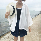 日系和服夏季女装韩版宽松百搭九分袖防晒衣开衫薄款短款外套学生