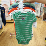 纽约宝宝美国童装代购 Carter's/卡特 婴儿宝宝短袖三角爬服纯棉