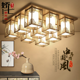 新中式吸顶灯客厅卧室书房餐厅布艺铁艺仿古中式灯中国风灯具灯饰