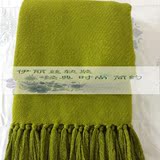 工厂批发简约绿色针织时尚休闲毯板房沙发毯膝盖毯床上搭毯床尾毯