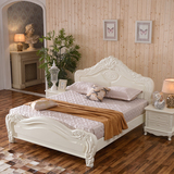 欧式床全实木床田园法式床双人床1.8米婚床公主床卧室家具原木