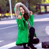 秋冬新款棉服女韩版中长款长袖大码加厚服装羽绒棉衣外套显瘦袄子