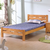 实木床橡木1.2米单人床儿童1.5m双人床成人1米2特价简约经济型