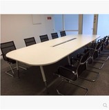 北京办公家具U型会议桌简约现代大小型洽谈钢架条形接待长桌弧形