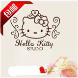 hello kitty公主卡通可爱儿童房床头背景橱柜玻璃凯蒂猫贴纸墙贴