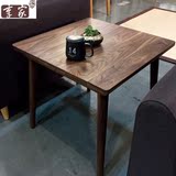 实木小方桌 简约现代正方形餐桌美式餐厅洽谈咖啡桌棋牌桌饭桌子