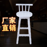 酒吧吧台椅实木转椅转凳高脚凳吧凳 实木高凳子旋转椅子凳子 靠背