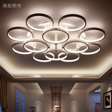 欧松现代创意LED吸顶灯个性铝材大气艺术客厅卧室办公书房调光灯