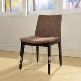 北欧简约风格实木餐椅 奶茶店咖啡厅椅 时尚休闲家庭用餐椅
