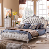 欧式实木婚床 法式奢华1.8米公主床 美式新古典箱式双人床 现货