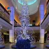 商场中庭门厅LED灯光造型 大型灯光亮化场景布置圣诞节庆彩球用品