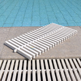 游泳池格栅防滑篦子排水沟盖板白色工字形泳池地沟格栅工程设备