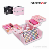 FACEBOX  专业手提化妆箱 多层美甲纹绣 韩国大号大容量 化妆包