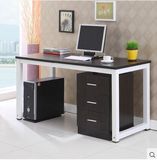 特价新款钢木台式电脑桌简易书桌家用写字桌办公桌带抽屉柜可订做