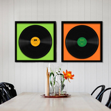 黑胶唱片艺术挂画 实木相框创意现代简约客厅复古文艺现代装饰画