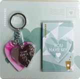 星巴克 2016情人节心心相印星享卡套装含钥匙链 含2张会员卡普卡