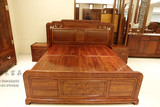 集美红木家具卧室1.8米红木床小叶红檀实木双人床如意储物高箱床