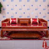 罗汉床实木雕花客厅中式仿古家具 明清古典榆木沙发卧床龙榻组合