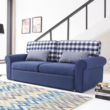 四叶草 欧式布艺多功能沙发床 可折叠美式地中海1.5米1.8米2米