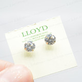 王后代购 韩国LLOYD14K 玫瑰金单颗锆石钻石 裸钻 简约款 耳钉