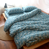 床单 纯棉碎花文艺斜纹棉布被单单人双人床单单件枕套1.51.82米
