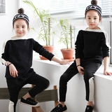 儿童两件套服装女童秋装套装2016新款韩国中大童运动装纯棉春装潮