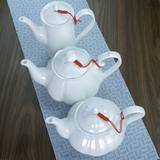 英式下午茶茶壶 陶瓷大号家用咖啡壶 欧式纯白骨瓷凉茶水咖啡具壶
