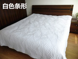 特价外贸尾单 白色纯色纯棉 绗缝被 全棉刺绣夏凉被 空调被 床盖