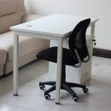 家用办公桌椅组合 现代简约电脑桌 单人钢架职员桌 转椅 全套包邮