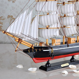 欧式地中海木船一帆风顺帆船模型家居客厅书房创意装饰摆件