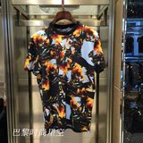 正品Givenchy/纪梵希意大利16年春夏男士新款火焰花短袖T恤 现货