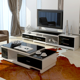 简约现代电视柜茶几套装组合钢化玻璃亮光烤漆客厅地柜家具