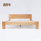 北欧宜家1.5/1.8米纯实木白橡木双人床环保卧室家具欧式现代简约