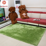 嘉睿地毯客厅现代时尚卧室茶几家用地毯床边加厚亮丝草坪绿色地毯