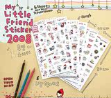韩国文具 可爱卡通猫咪贴纸 日记贴 相册装饰贴画 可爱小清新儿童