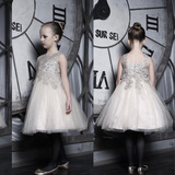 韩国女童礼服高端蕾丝蓬蓬裙六一表演服亲子连衣裙钢琴表演服童装