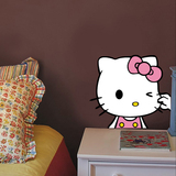 卡通kitty猫墙贴画创意卧室橱柜贴纸宿舍客厅家居装饰玻璃门窗贴