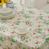 清新花朵纯棉桌布美式乡村田园餐桌布茶几布台布方桌圆桌布艺定做