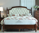 特价真皮欧式双人美式乡村实木床1.8米全实木婚床1.5m新古典家具
