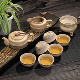 正品粗陶茶具套装功夫茶具台湾日式手工陶瓷汝窑仿古陶茶具茶壶