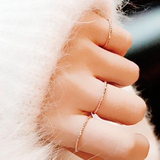 【Ms.菊子】韩国时尚关节戒指套装 3件套极细螺纹进口14K包金尾戒