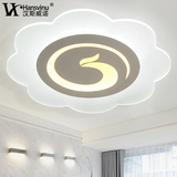汉斯威诺现代简约时尚LED吸顶灯圆形创意超薄客厅灯卧室书房灯具1
