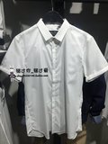 SELECTED思莱德专柜代购白色商务男士短袖衬衫415204018英国款