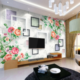 大型壁画3d简约中式花鸟电视背景墙纸客厅书房壁纸无纺布无缝墙布