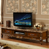 大理石电视柜简约欧式电视柜客厅实木电视柜茶几组合法式古典地柜